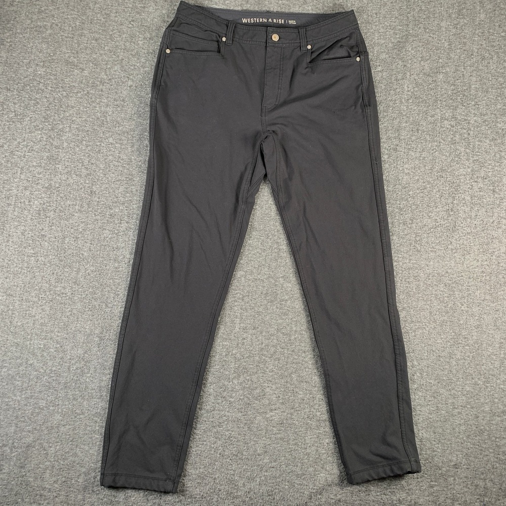 Western Rise Pants Men 34x31 Gray Chino Outdoor